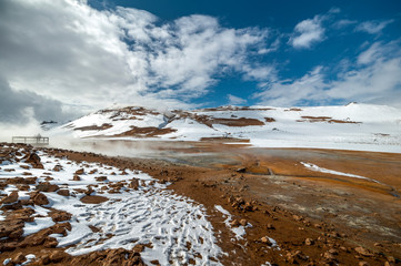  Geothermal area Namafjall Hverir, Iceland.