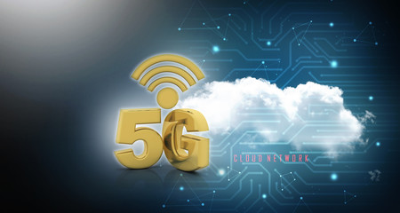 Poster - 3d rendering 5G Network 5G Connection