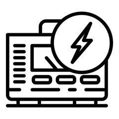 Poster - electric stabilizer icon. outline electric stabilizer vector icon for web design isolated on white b