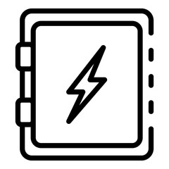 Poster - electric home box icon. outline electric home box vector icon for web design isolated on white backg