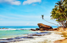 Tropical Beach, Summer Vacation Concept, Sri Lanka.