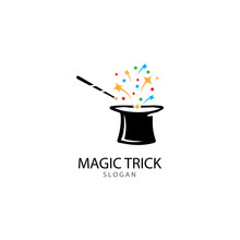 Illustration Of Magic Hat With Wand