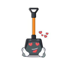 Sticker - falling in love cute snow shovel cartoon character design