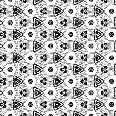  Abstract geometric pattern in ornamental style. Seamless desing texture.