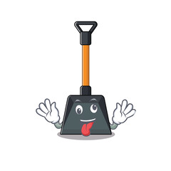 Sticker - Snow shovel Cartoon character style with a crazy face