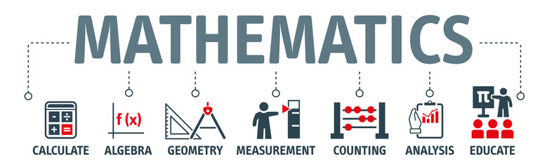 Math concept with vector icons