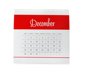 Sticker - Paper calendar isolated on white. Planning concept