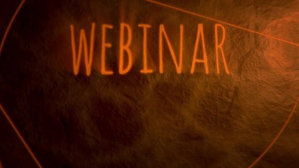 Wall Mural - Webinar intro outro text banner. Webinar title reveal.