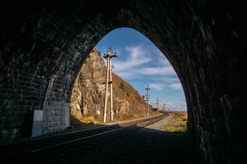 Wall Mural - View from the railway tunnel