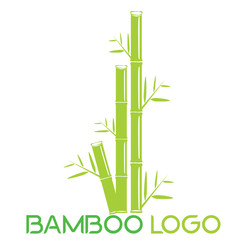  Template design logo bamboo Vector illustration of icon