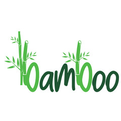 Wall Mural - Template design logo bamboo Vector illustration of icon