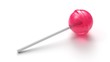 Sweet pink lollipop on stick
