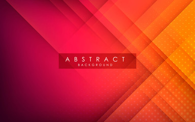 Wall Mural - modern abstract gradient orange and purple background concept with gold line and dots decoration