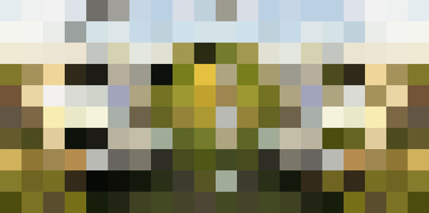 Aufkleber - pixel grid background pattern, mosaic square tile effect backdrop camouflage vector illustration abstract, blank textured graphic or banner or modern brick decoration image