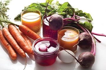 Natural easter egg dyes made from vegetables.