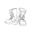 © andri - soldier leather army boot vector