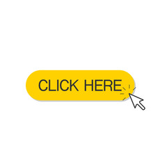 Poster - Click here button with hand pointer clicking icon design. Click here icon in modern flat style design. Vector illustration. EPS 10