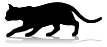 A Silhouette Cat Pet Animal Detailed Graphic