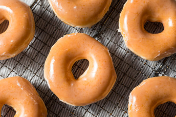 Canvas Print - Homemade Glazed Yeast Donuts