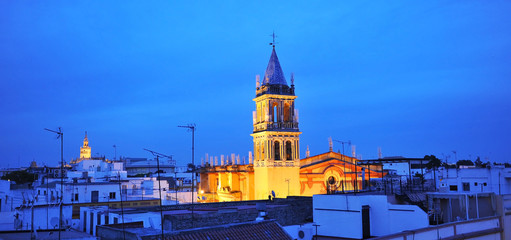 Wall Mural -  Barrio de Triana por la noche, vista nocturna de Sevilla, España