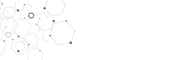 Poster - Wireframe abstract polygonal element with lines and dots