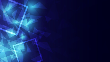 Poster - blue abstract geometric technology background,futuristic innovation technology backdrop,abstract triangle vector design