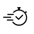 © Metaverse - Time icon. Fast time symbol. Isolated vector illustration.