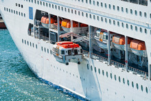 Lifeboats On A Cruise Ship