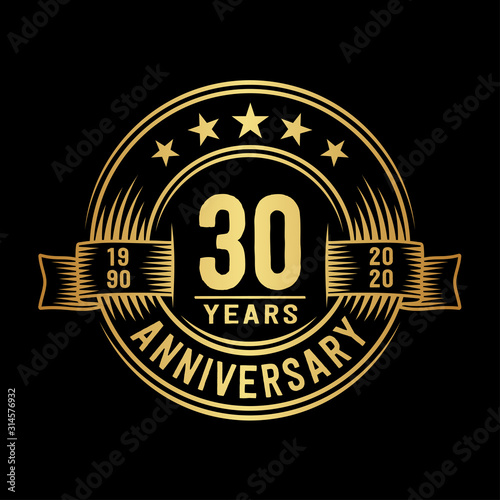 Fotografía 30 years anniversary celebration logotype