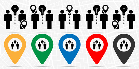 Poster - Brainstorm, idea icon in location set. Simple glyph, flat illustration element of business theme icons