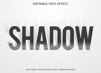 Poster - shadow text effect template with gradient type style and bold text concept use for brand label and l