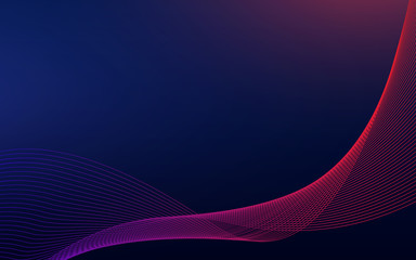 Poster - Abstract spectrum wave.Abstract wave background blue and red color.