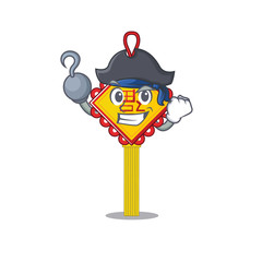 Sticker - cool and funny chinese knot cartoon style wearing hat