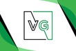 © P4tcreativa - Green black square initial letter VG line logo design vector graphic