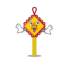 Sticker - Chinese knot cartoon character design on a surprised gesture