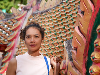  portrait of a young Thai woman on a vacation