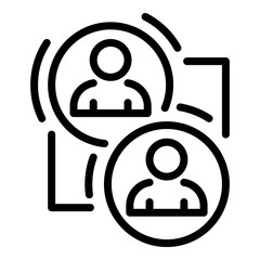 Poster - Business collaboration icon. Outline business collaboration vector icon for web design isolated on white background