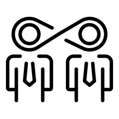 Poster - Infinite business collaboration icon. Outline infinite business collaboration vector icon for web design isolated on white background