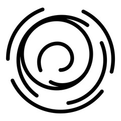 Poster - Circle tornado icon. Outline circle tornado vector icon for web design isolated on white background