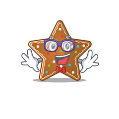 Sticker - cartoon character of Geek gingerbread star design