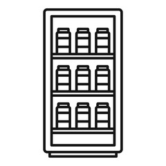 Wall Mural - Milk fridge icon. Outline milk fridge vector icon for web design isolated on white background