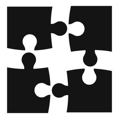 Poster - Step puzzle icon. Simple illustration of step puzzle vector icon for web design isolated on white background