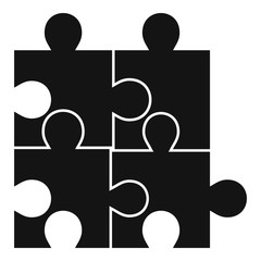 Poster - Cube puzzle icon. Simple illustration of cube puzzle vector icon for web design isolated on white background