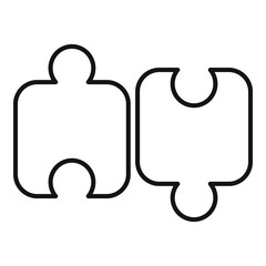 Poster - Scheme puzzle icon. Outline scheme puzzle vector icon for web design isolated on white background
