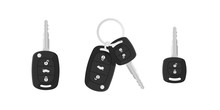 Сar Keys. Charm Of The Alarm System. Isolated Vector Illustration In Flat Style.