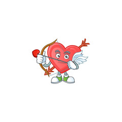 Sticker - A romantic sweet arrow love Cupid with arrow and wings