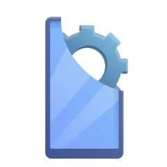 Poster - Broken smartphone icon. Cartoon of broken smartphone vector icon for web design isolated on white background