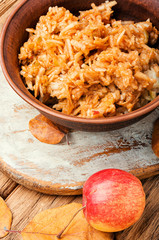 Wall Mural - Grated ripe apples