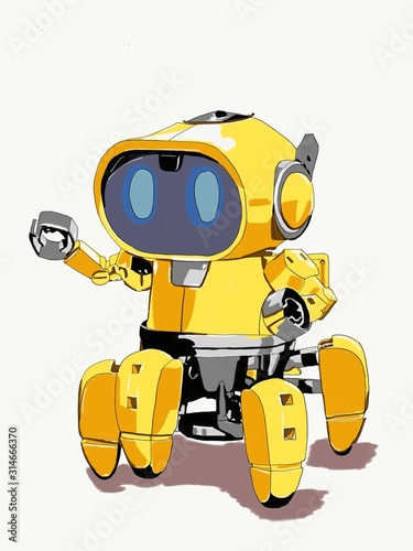 Cartoon Robot Head With Antenna Design Stock Illustration - Download Image  Now - iStock