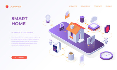 Sticker - Landing page for smart home